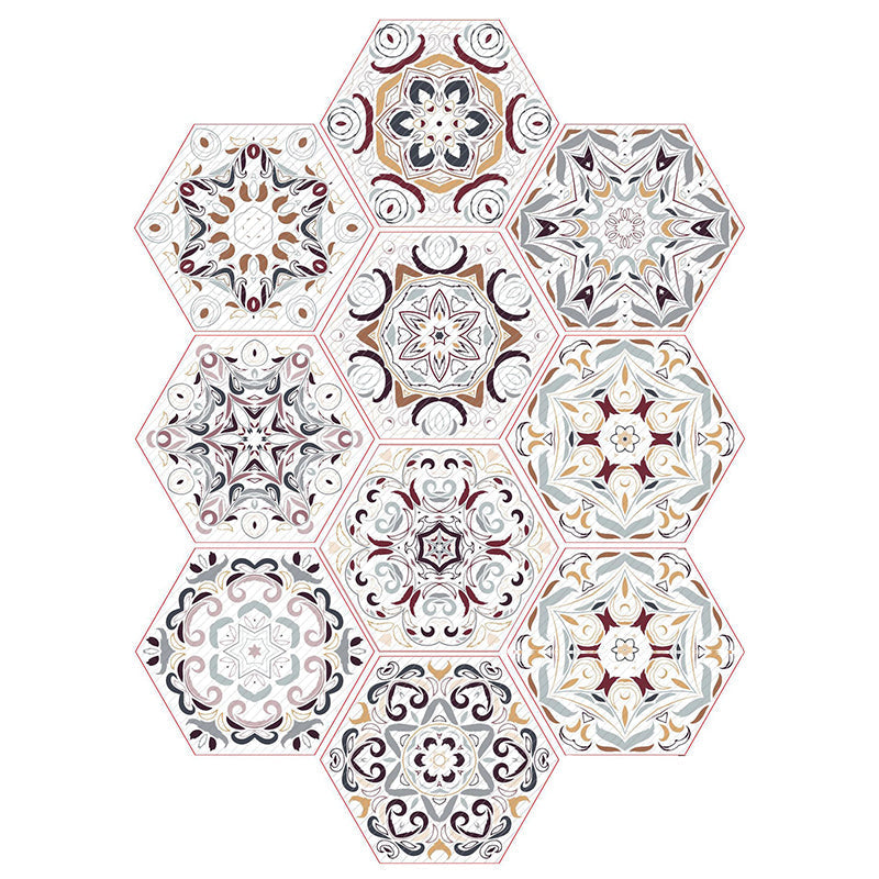 Colorful Hexagon Wall Stickers Removable Tile Decal