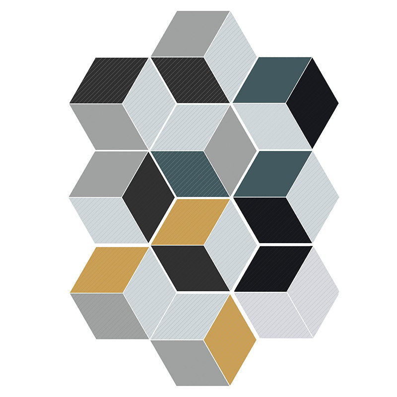 Colorful Hexagon Wall Stickers Removable Tile Decal