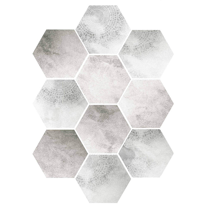Colorful Hexagon Wall Stickers Removable Tile Decal
