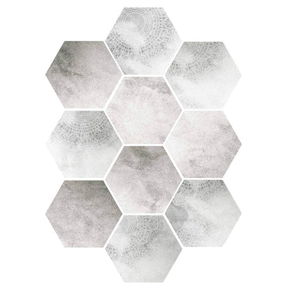 Colorful Hexagon Wall Stickers Removable Tile Decal