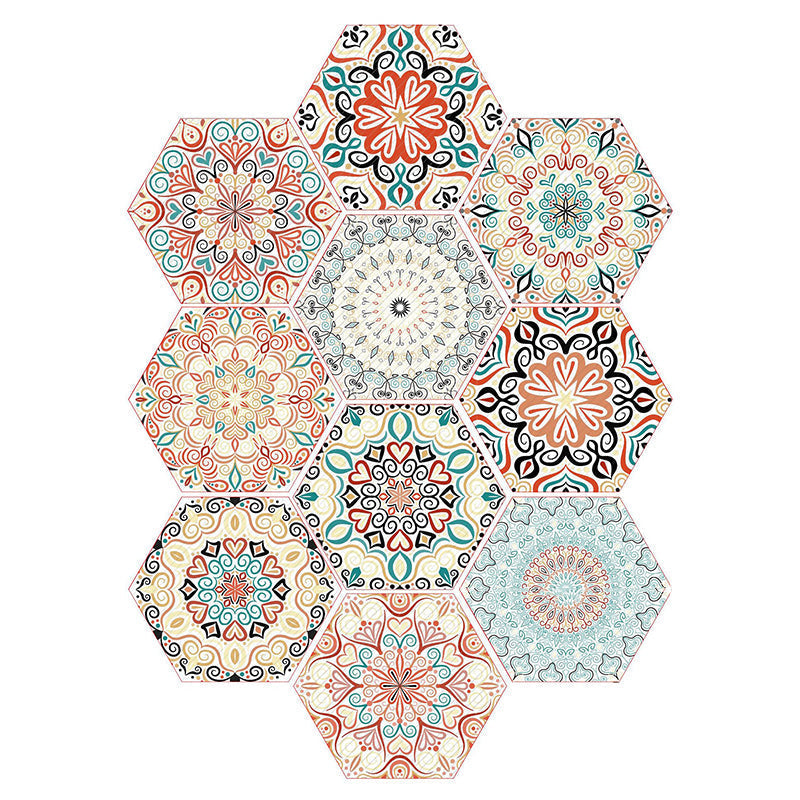 Colorful Hexagon Wall Stickers Removable Tile Decal