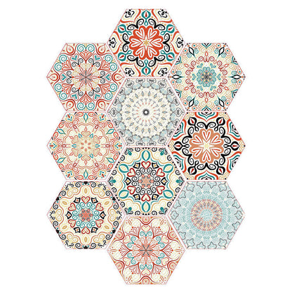Colorful Hexagon Wall Stickers Removable Tile Decal