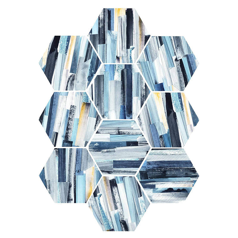 Colorful Hexagon Wall Stickers Removable Tile Decal