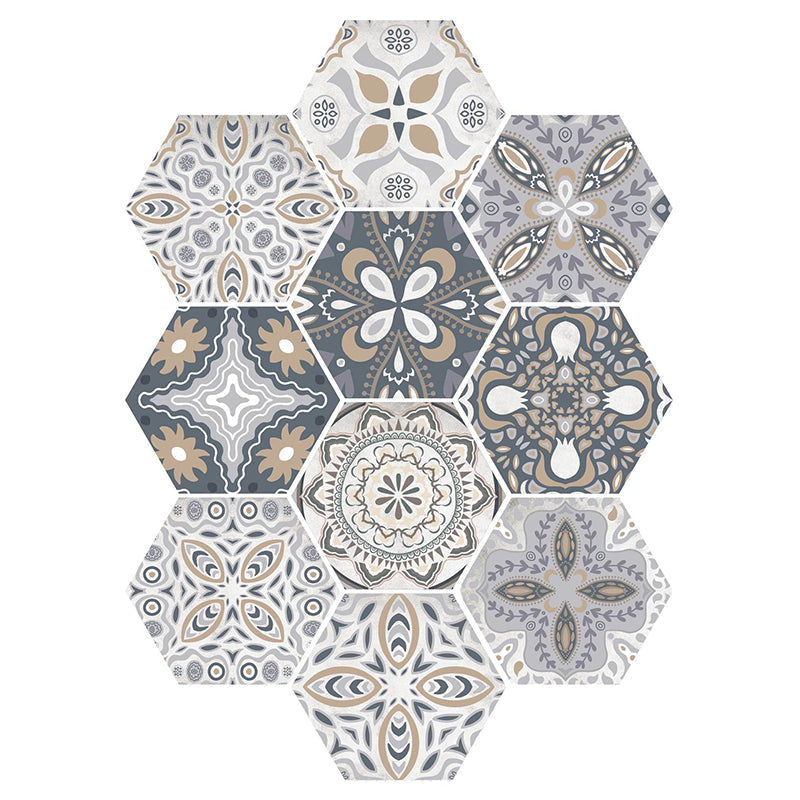 Colorful Hexagon Wall Stickers Removable Tile Decal