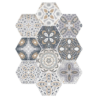 Colorful Hexagon Wall Stickers Removable Tile Decal