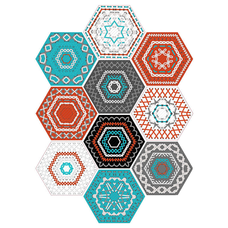 Colorful Hexagon Wall Stickers Removable Tile Decal