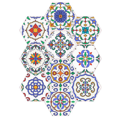 Colorful Hexagon Wall Stickers Removable Tile Decal