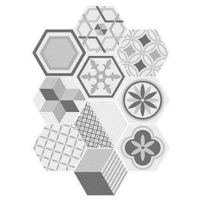 Colorful Hexagon Wall Stickers Removable Tile Decal