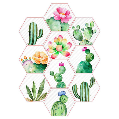 Colorful Hexagon Wall Stickers Removable Tile Decal