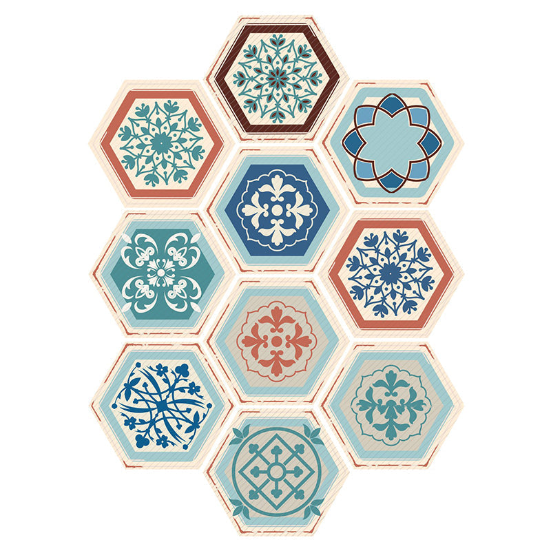 Colorful Hexagon Wall Stickers Removable Tile Decal