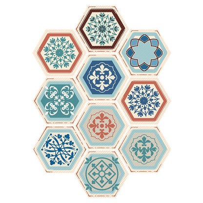 Colorful Hexagon Wall Stickers Removable Tile Decal