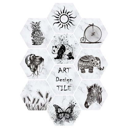 Colorful Hexagon Wall Stickers Removable Tile Decal