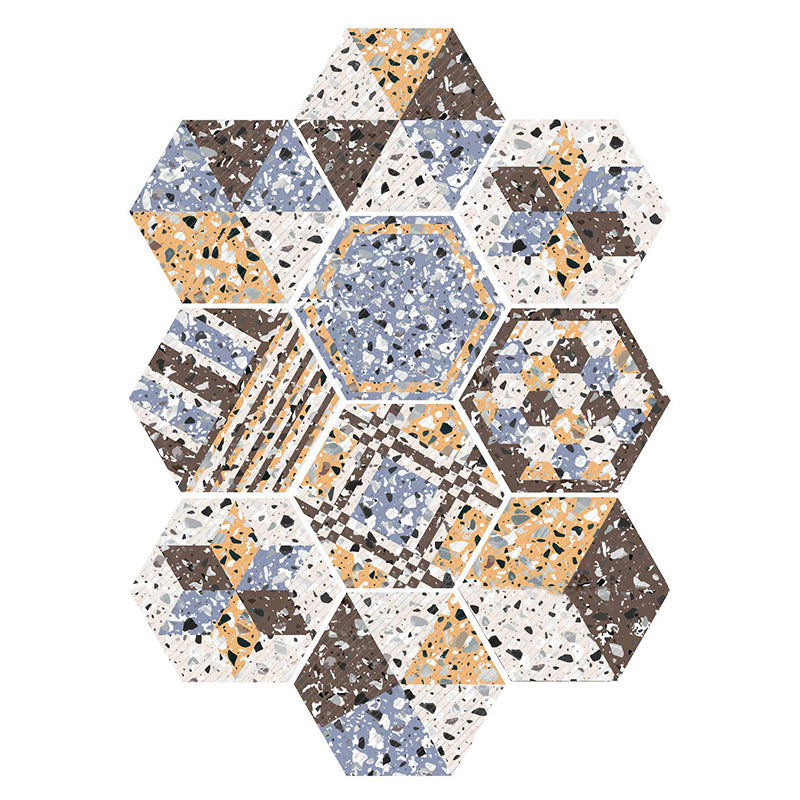 Colorful Hexagon Wall Stickers Removable Tile Decal