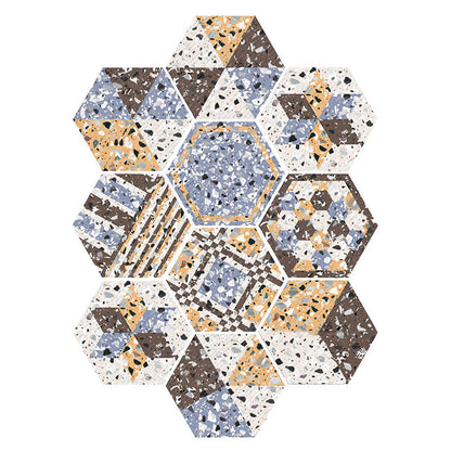 Colorful Hexagon Wall Stickers Removable Tile Decal