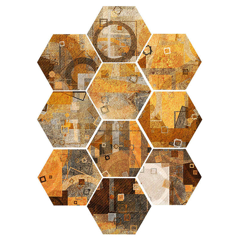 Colorful Hexagon Wall Stickers Removable Tile Decal