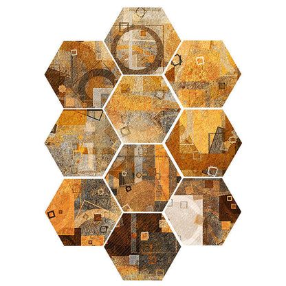 Colorful Hexagon Wall Stickers Removable Tile Decal