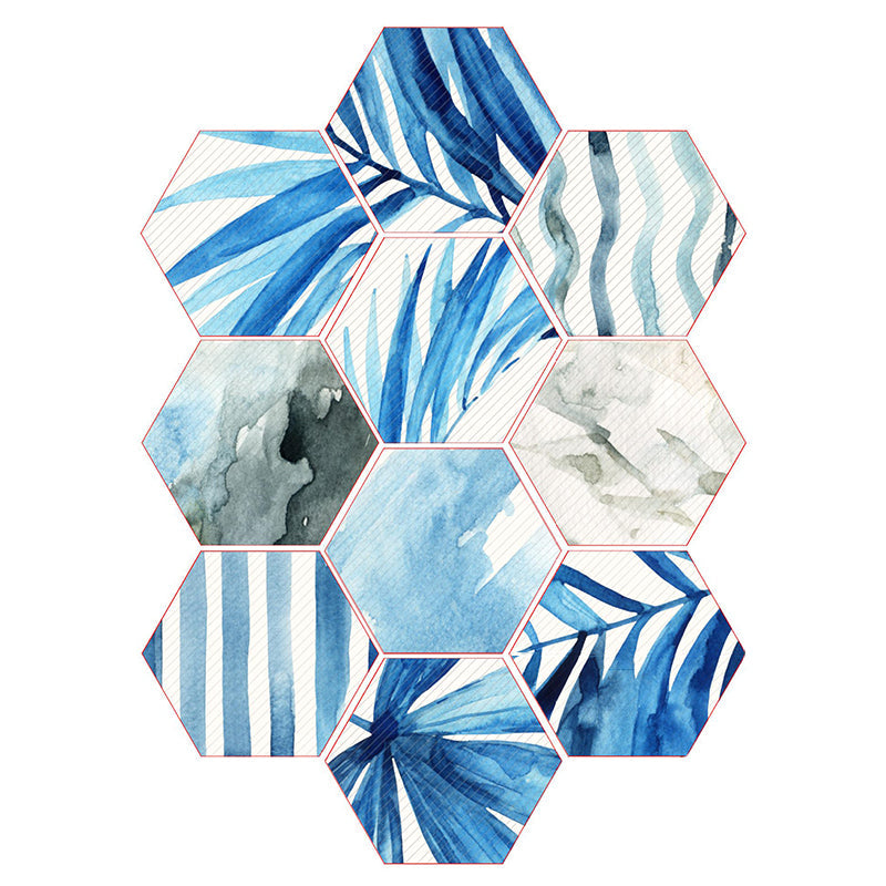 Colorful Hexagon Wall Stickers Removable Tile Decal