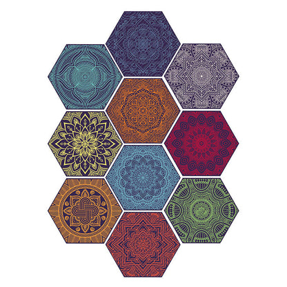 Colorful Hexagon Wall Stickers Removable Tile Decal