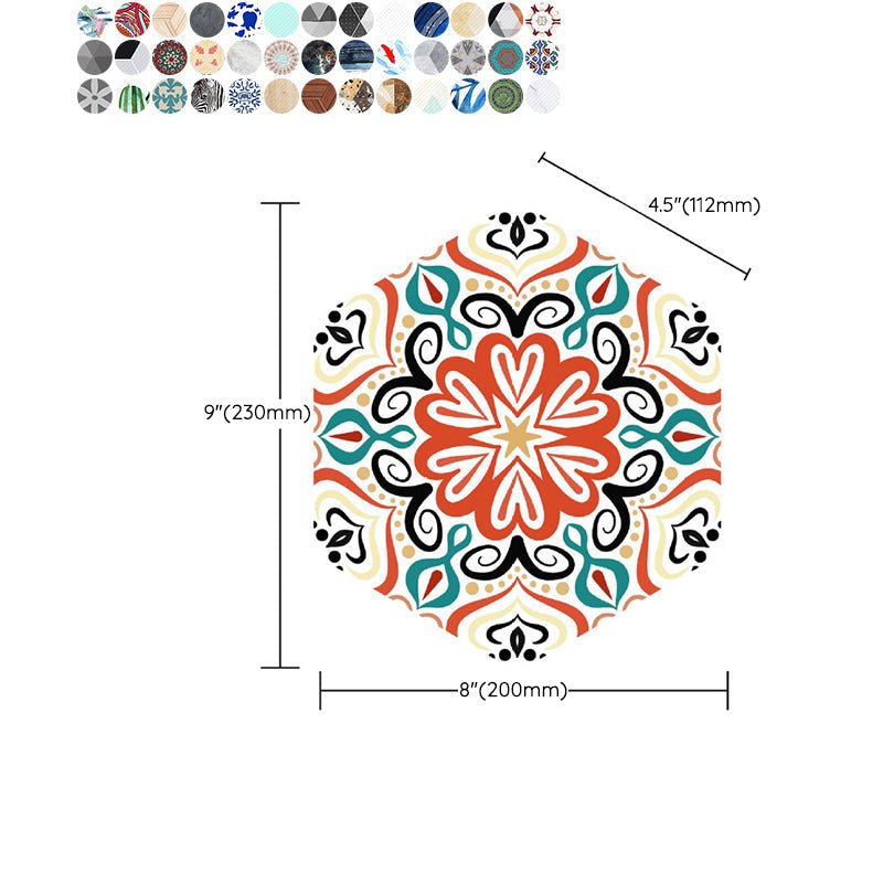 Colorful Hexagon Wall Stickers Removable Tile Decal