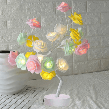 Pretty LED Rose Night Light Table Lamp for Bedroom