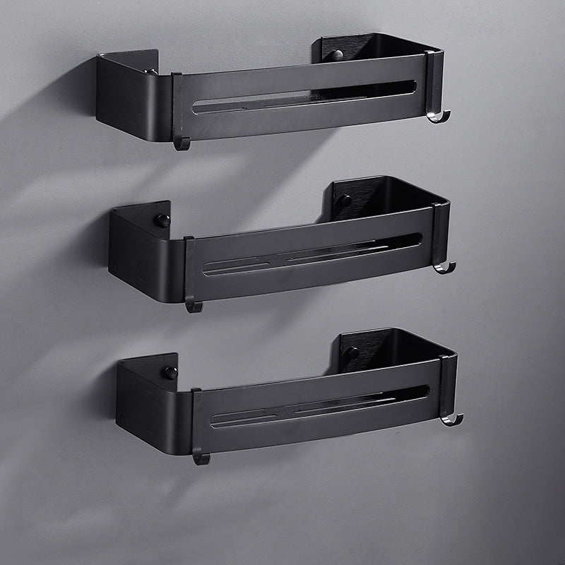 Sleek Black Bathroom Shelf Set, 3 PieceAccessory Kit