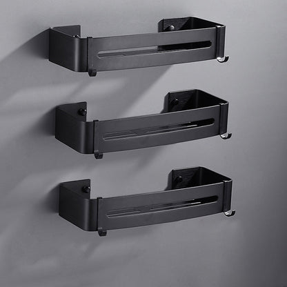 Sleek Black Bathroom Shelf Set, 3 PieceAccessory Kit