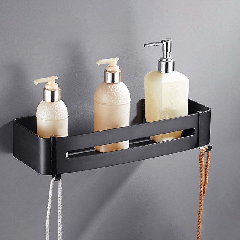 Sleek Black Bathroom Shelf Set, 3 PieceAccessory Kit