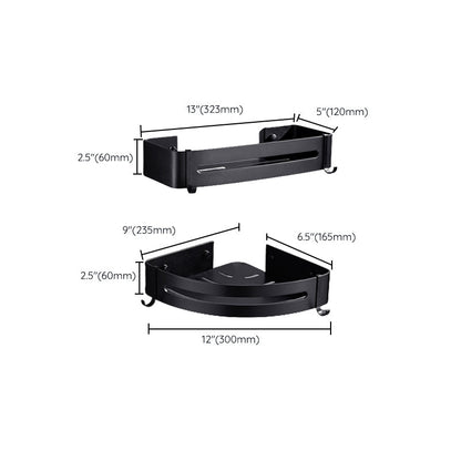 Stylish Black Bathroom Accessory Kit, 3 Piece Set