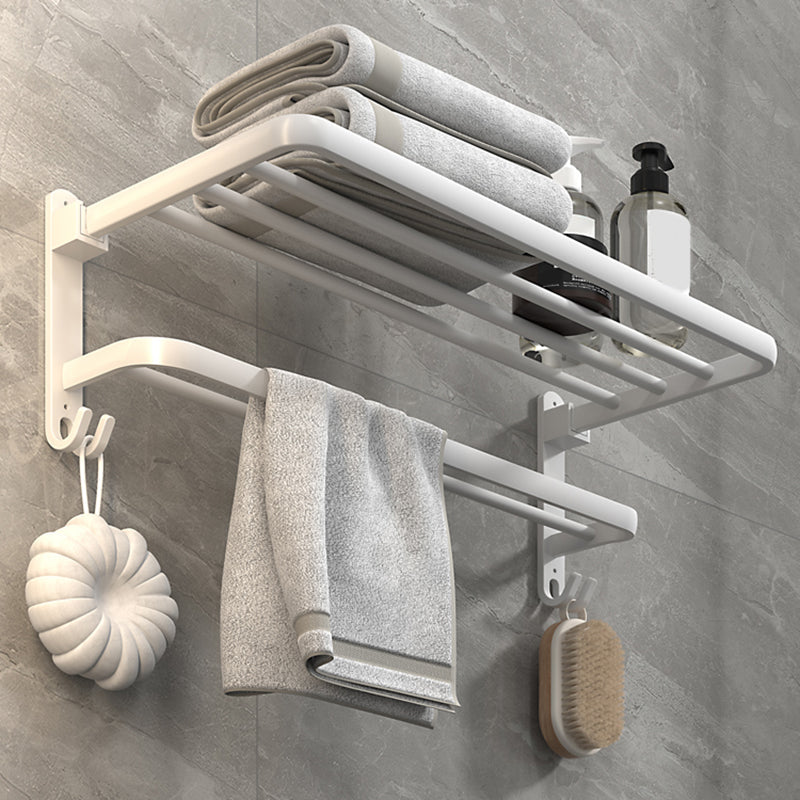 Classic White Bath Hardware Set with Towel Rack