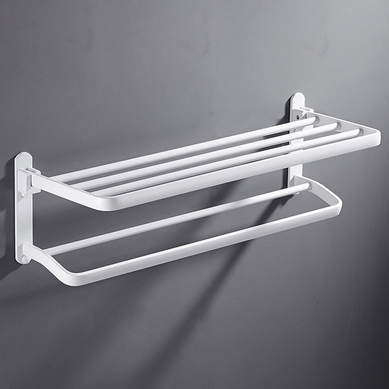 Classic White Bath Hardware Set with Towel Rack