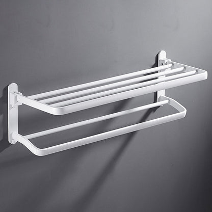 Classic White Bath Hardware Set with Towel Rack