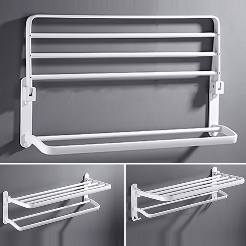 Classic White Bath Hardware Set with Towel Rack