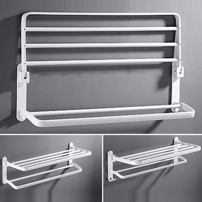 Classic White Bath Hardware Set with Towel Rack