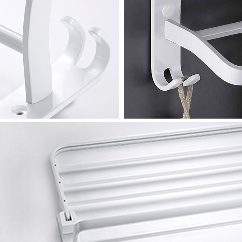 Classic White Bath Hardware Set with Towel Rack