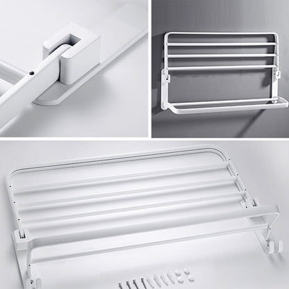 Classic White Bath Hardware Set with Towel Rack