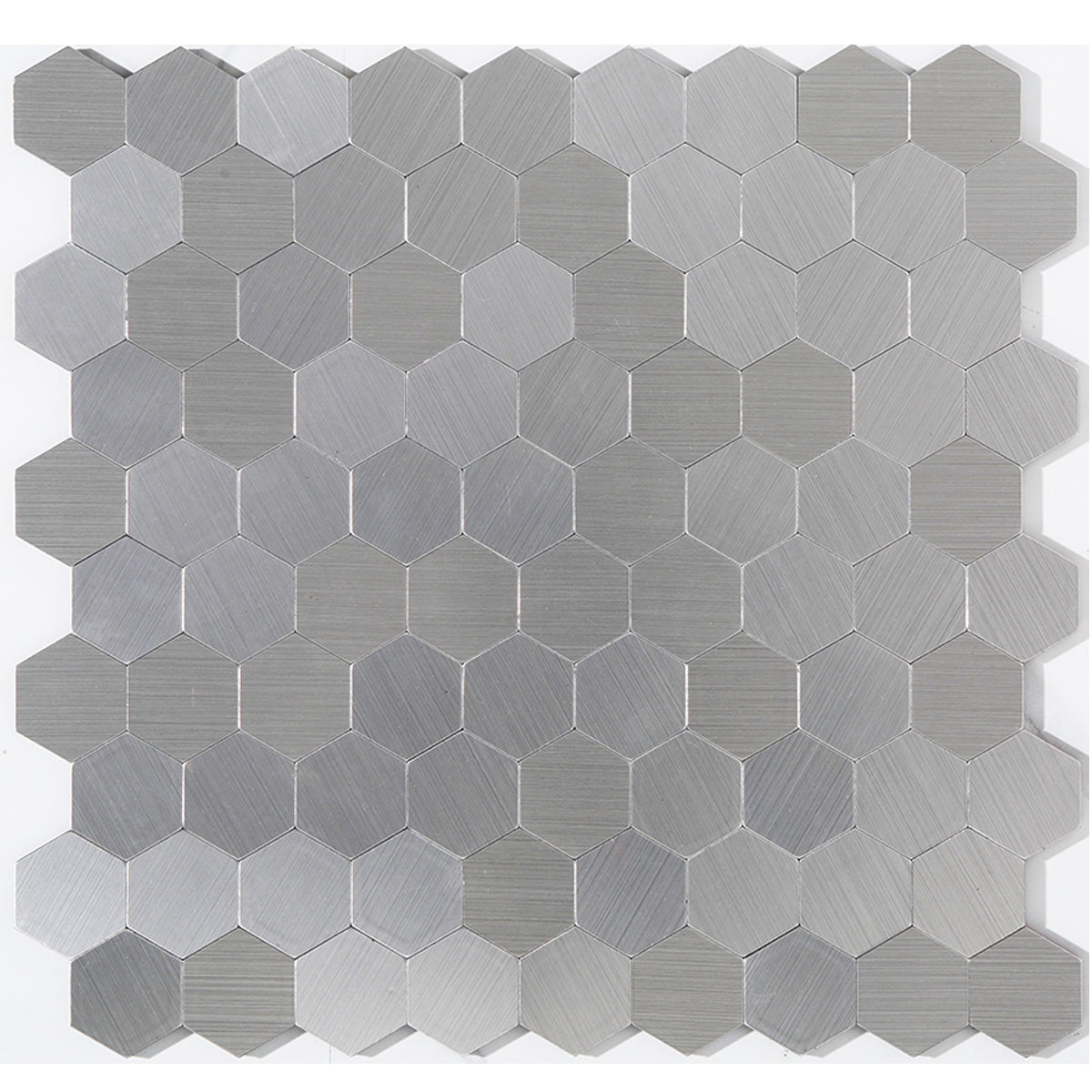 Easy Peel Stick Metal Hexagon Mosaic Wall Tile