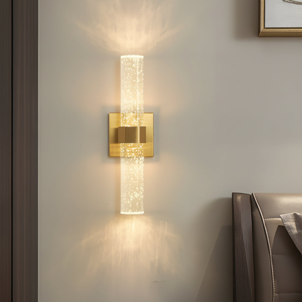 Elegant Gold LED Wall Light Modern Cylinder Sconce