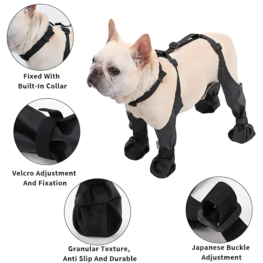Waterproof Dog Leg Boots with Grip Soles