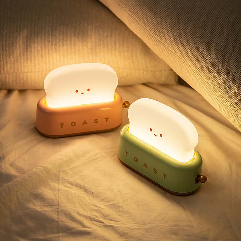 Colorful LED Night Light USB Toast Lamp for Kids Bedroom