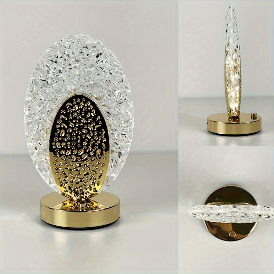 Soft Touch LED Desk Lamp with Decorative Feather Shade