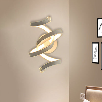 Simple White LED Wall Sconce Light for Bedroom