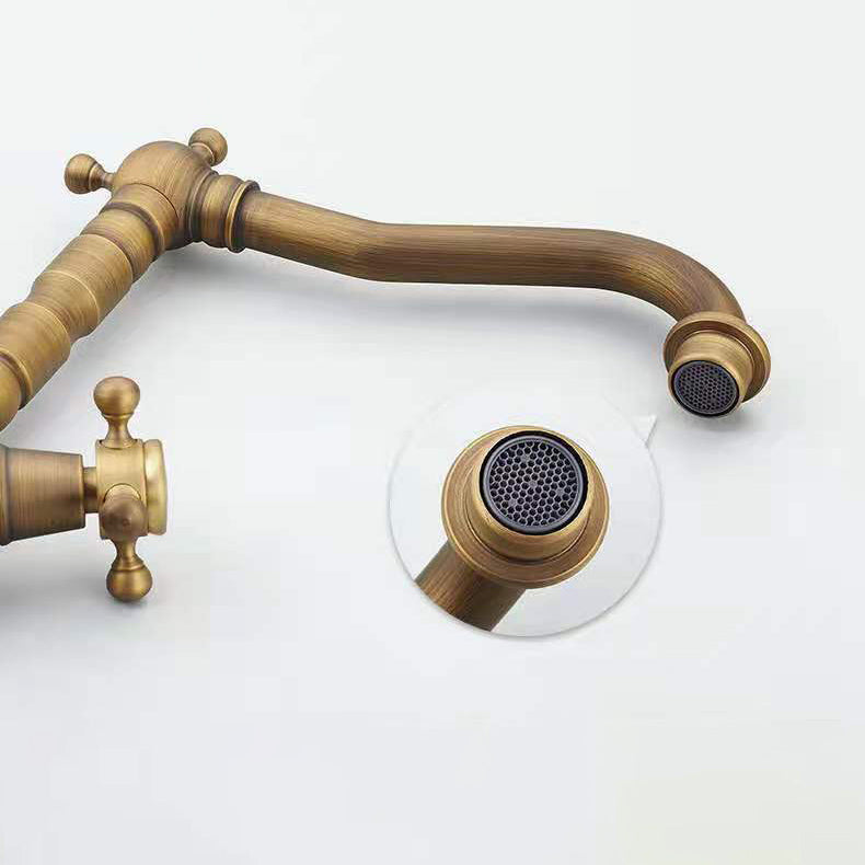 Modern Wide Spread Bath Faucet with Cross Handle Sink Mixer