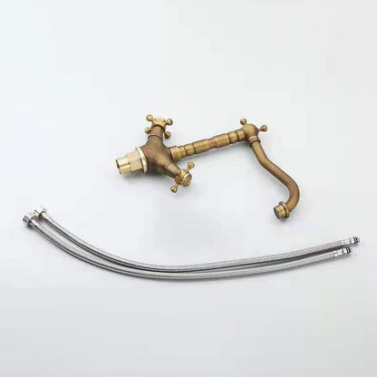 Modern Wide Spread Bath Faucet with Cross Handle Sink Mixer