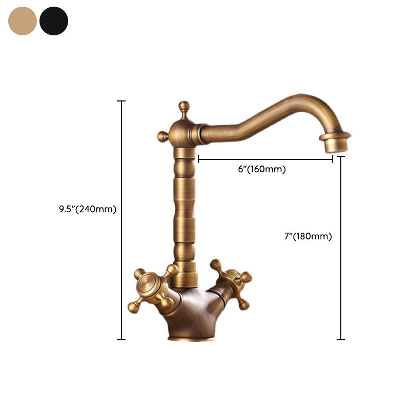 Modern Wide Spread Bath Faucet with Cross Handle Sink Mixer