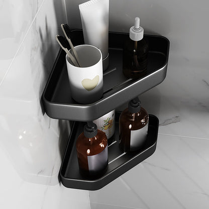 Stylish Black Bathroom Shelf Set Rustproof 1/2/3 Piece