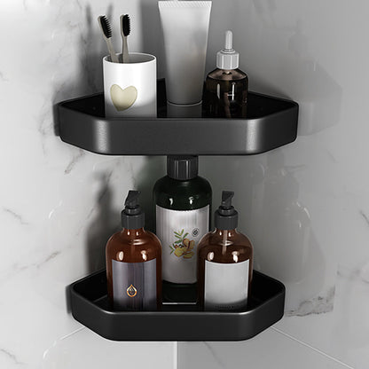 Stylish Black Bathroom Shelf Set Rustproof 1/2/3 Piece