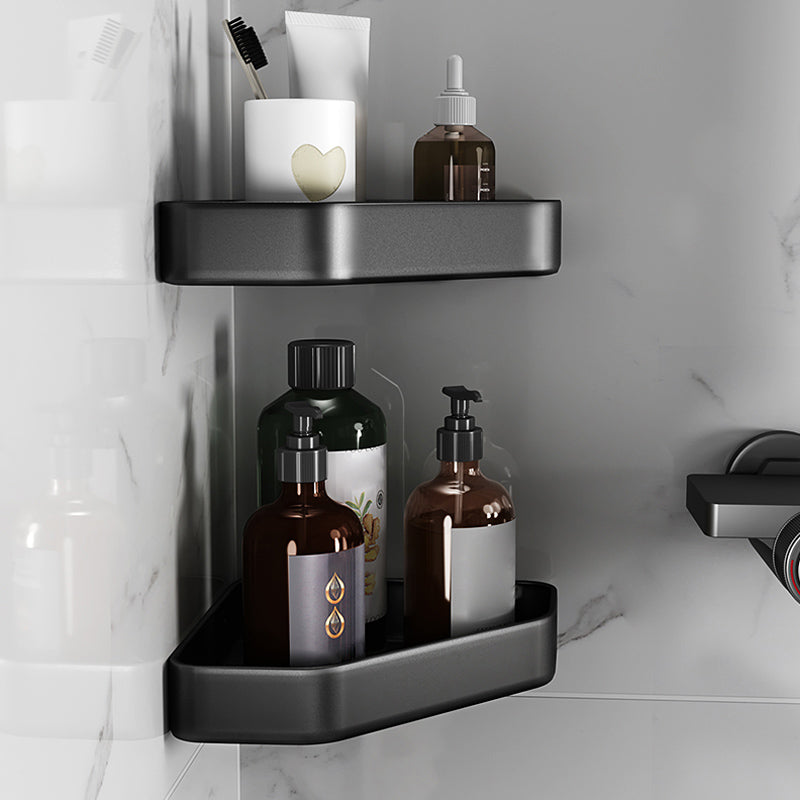 Stylish Black Bathroom Shelf Set Rustproof 1/2/3 Piece