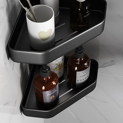 Stylish Black Bathroom Shelf Set Rustproof 1/2/3 Piece
