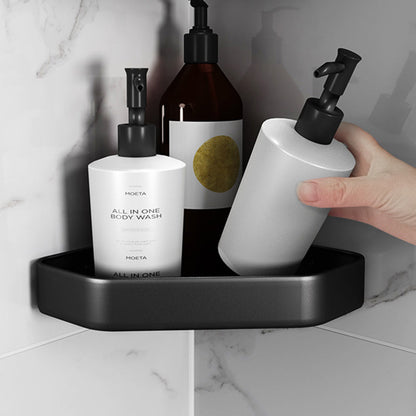 Stylish Black Bathroom Shelf Set Rustproof 1/2/3 Piece
