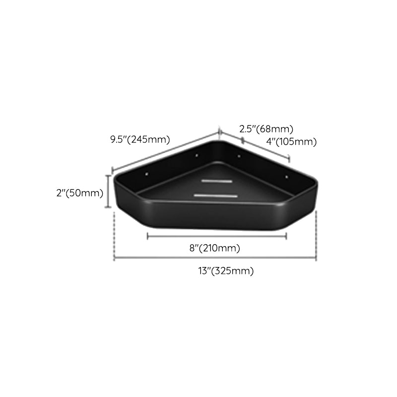 Stylish Black Bathroom Shelf Set Rustproof 1/2/3 Piece